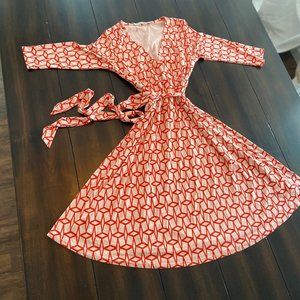 HAWTHORN Renesme Jersey Faux Wrap Dress Size: XS